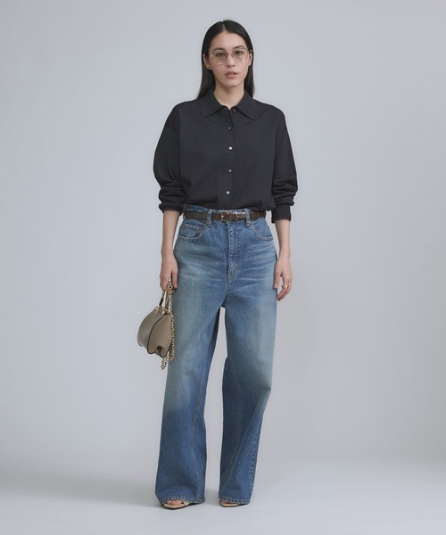 Chaos（カオス）の「Chaos(カオス)/エレルニットシャツカーディガン（カーディガン/ボレロ・レディース・アイボリー/ネイビー・FREE）」の9枚目の写真