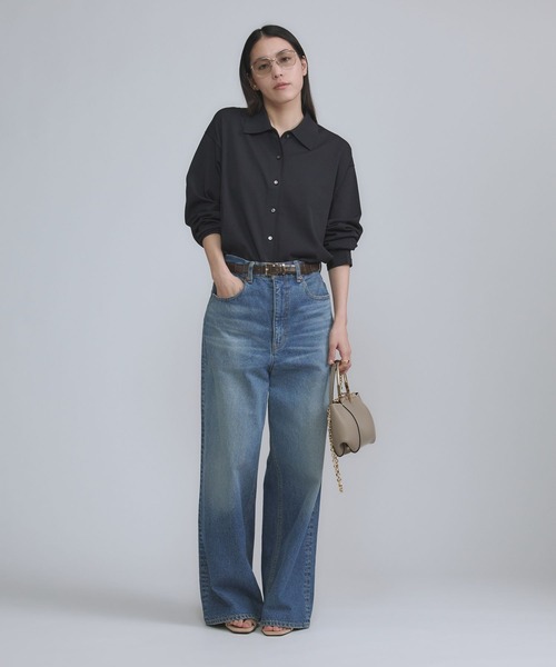 Chaos（カオス）の「Chaos(カオス)/エレルニットシャツカーディガン（カーディガン/ボレロ・レディース・アイボリー/ネイビー・FREE）」の10枚目の写真