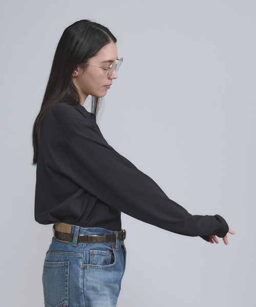 Chaos（カオス）の「Chaos(カオス)/エレルニットシャツカーディガン（カーディガン/ボレロ・レディース・アイボリー/ネイビー・FREE）」の16枚目の写真