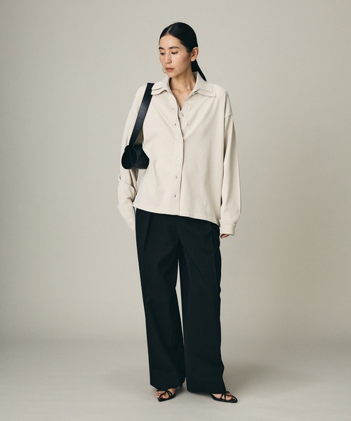 Chaos（カオス）の「Chaos(カオス)/エレルニットシャツカーディガン（カーディガン/ボレロ・レディース・アイボリー/ネイビー・FREE）」の20枚目の写真