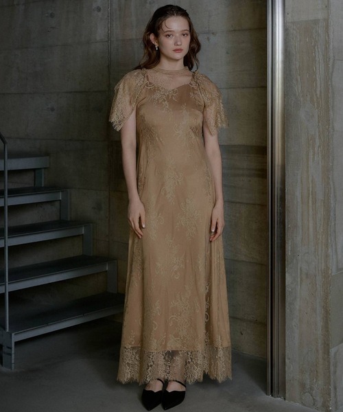 Lace layered scallop dress（ドレス）｜LE'RURE（リルアー）の
