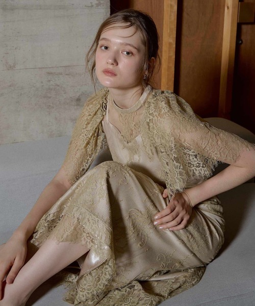セール】Lace layered scallop dress（ドレス）｜LE'RURE（リルアー