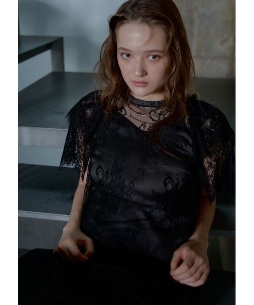 LE'RURE(リルアー)の「Lace layered scallop dress(ドレス・レディース・ベージュ/ライム/ブラック・SMALL/MEDIUM/TALL)」の10枚目の写真