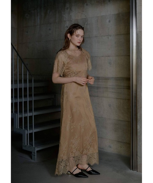 Lace layered scallop dress（ドレス）｜LE'RURE（リルアー）の