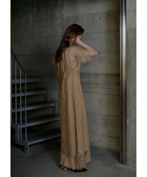 LE'RURE(リルアー)の「Lace layered scallop dress(ドレス・レディース・ベージュ/ライム/ブラック・SMALL/MEDIUM/TALL)」の12枚目の写真