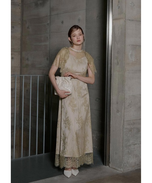 LE'RURE（リルアー）の「Lace layered scallop dress（ドレス・レディース・ベージュ/ライム/ブラック・SMALL/MEDIUM/TALL）」の18枚目の写真