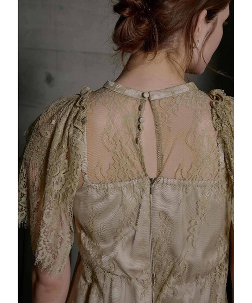 LE'RURE（リルアー）の「Lace layered scallop dress（ドレス・レディース・ベージュ/ライム/ブラック・SMALL/MEDIUM/TALL）」の22枚目の写真