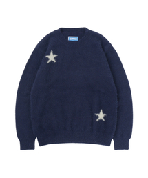 SUNNECT（ソネクト）の「Stars Shaggy Sweater - Navy（ニット/セーター）」