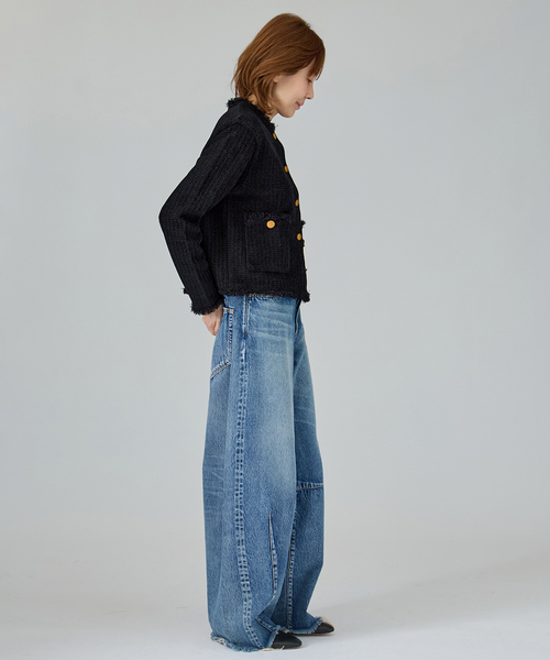 TWEED KNITジャケット カーディガン（カーディガン/ボレロ）｜VERMEIL