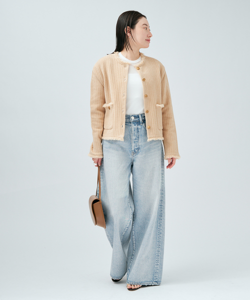 TWEED KNITジャケット カーディガン（カーディガン/ボレロ）｜VERMEIL
