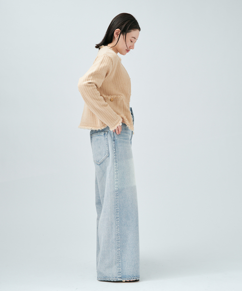 TWEED KNITジャケット カーディガン（カーディガン/ボレロ）｜VERMEIL