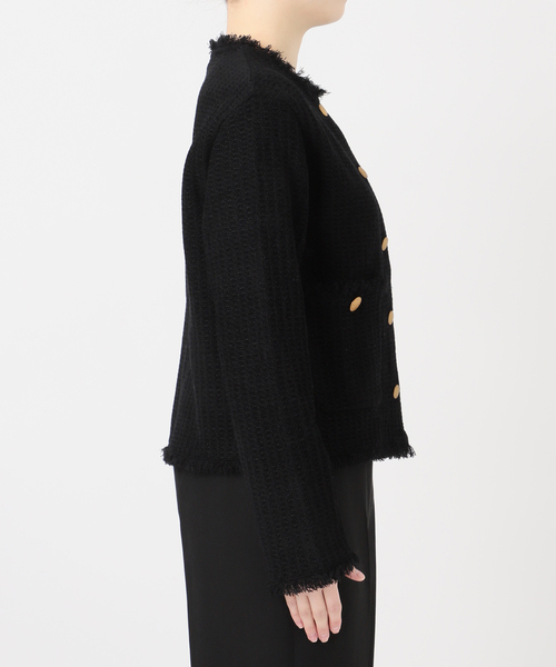 TWEED KNITジャケット カーディガン（カーディガン/ボレロ）｜VERMEIL