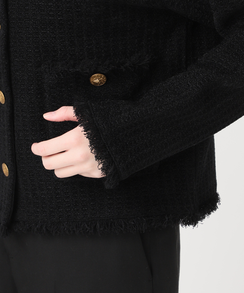 TWEED KNITジャケット カーディガン（カーディガン/ボレロ）｜VERMEIL