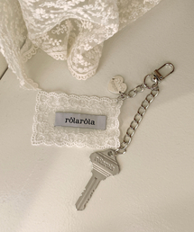 ROLAROLA（ロラロラ）の「HEART LACE LABEL KEYRING SILVER（キーケース/キーアクセサリー）」