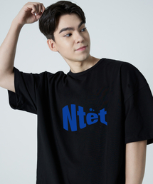 NTET（エンティーイーティー）の「ウェットロゴオーバーサイズ半袖Tシャツブラック（Tシャツ/カットソー）」