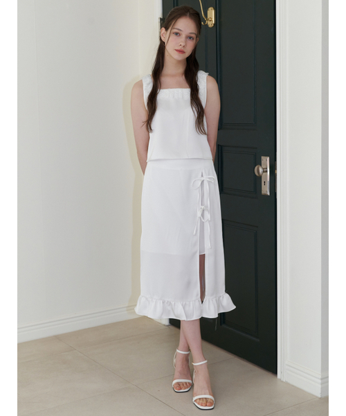 KINDABABY(カインダベイビー)の「classic lace satin top - white(Tシャツ/カットソー・レディース・ホワイト・FREE)」の5枚目の写真