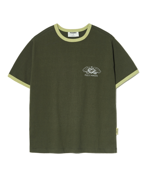 PIECEMAKER(ピースメーカー)の「FINGER PRINT RINGER TEE (KHAKI)(Tシャツ/カットソー・レディース・その他・FREE)」の2枚目の写真