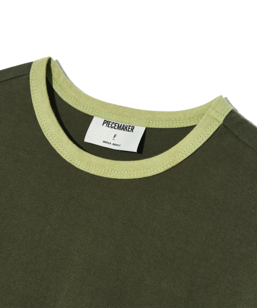 PIECEMAKER(ピースメーカー)の「FINGER PRINT RINGER TEE (KHAKI)(Tシャツ/カットソー・レディース・その他・FREE)」の4枚目の写真