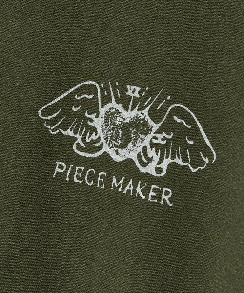 PIECEMAKER(ピースメーカー)の「FINGER PRINT RINGER TEE (KHAKI)(Tシャツ/カットソー・レディース・その他・FREE)」の5枚目の写真