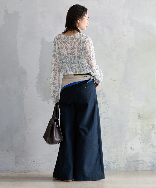 JOURNAL STANDARD（ジャーナルスタンダード）の「シアーフラワーカットソー（Tシャツ/カットソー・レディース・ピンク/ブルー・FREE）」の5枚目の写真