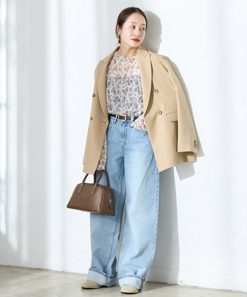 JOURNAL STANDARD（ジャーナルスタンダード）の「シアーフラワーカットソー（Tシャツ/カットソー・レディース・ピンク/ブルー・FREE）」の12枚目の写真