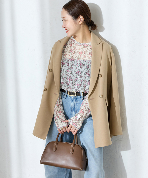 JOURNAL STANDARD（ジャーナルスタンダード）の「シアーフラワーカットソー（Tシャツ/カットソー・レディース・ピンク/ブルー・FREE）」の13枚目の写真