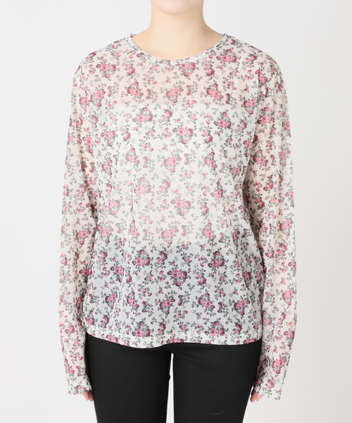 JOURNAL STANDARD（ジャーナルスタンダード）の「シアーフラワーカットソー（Tシャツ/カットソー・レディース・ピンク/ブルー・FREE）」の16枚目の写真