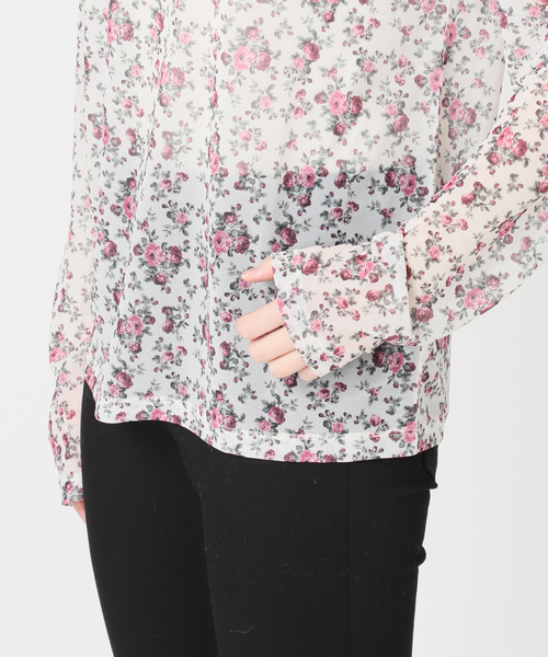 JOURNAL STANDARD（ジャーナルスタンダード）の「シアーフラワーカットソー（Tシャツ/カットソー・レディース・ピンク/ブルー・FREE）」の21枚目の写真