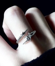 MASHIRO（マシロ）の「【MASHIRO】Y2Kスターダストモチーフアクリルストーンリング シングル ユニセックス(MA/EKW136)（リング）」