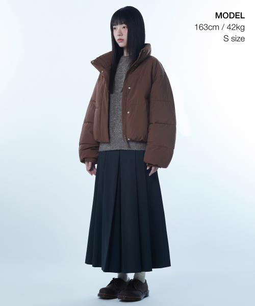 MUSINSA STANDARD WOMAN（ムシンサスタンダードウーマン）の「ウィメンズデイリープファーショートダウンジャケット[ブラウン]（ダウンジャケット/コート・レディース・その他・X-SMALL/SMALL/LARGE/MEDIUM）」の2枚目の写真