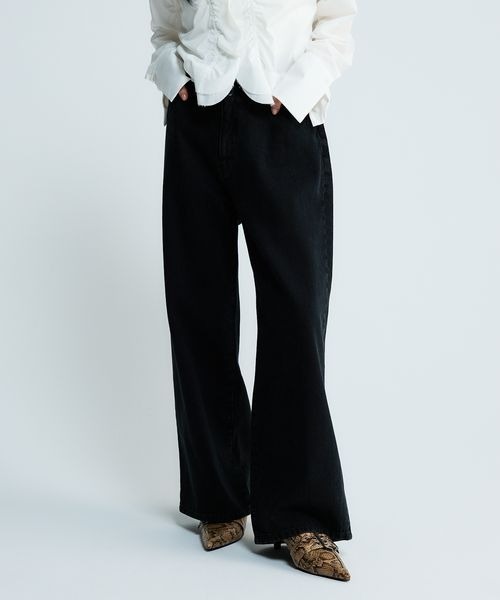 JEANASIS（ジーナシス）の「スタンダードワイドデニム/647643（デニムパンツ・レディース・ライトブルー/ピンク/ブルー/ブラック・MEDIUM/SMALL）」の5枚目の写真