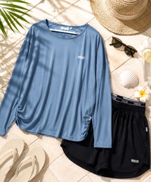 DISCUS ATHLETIC（ディスカス　アスレチック）の「DISCUS ATHLETIC(ディスカスアスレチック)水陸両用ラッシュガードセットアップ Tシャツ&ショートパンツ UVカット 接触冷感 上下セット（ラッシュガード）」
