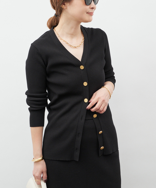 DINER RIB Vネックカーディガン（カーディガン/ボレロ）｜Deuxieme