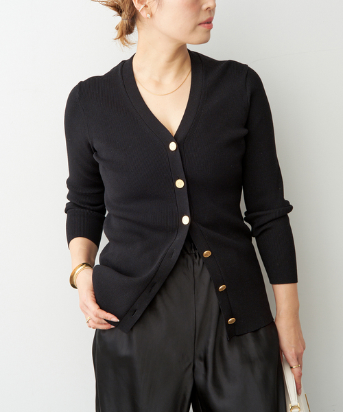 DINER RIB Vネックカーディガン（カーディガン/ボレロ）｜Deuxieme