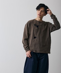 フィーチャーロゴ 長袖 グランジ Tシャツ