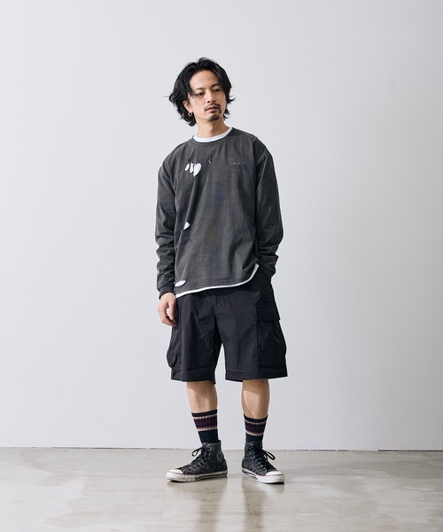 improves(インプローブス)の「フィーチャーロゴ 長袖 グランジ Tシャツ(Tシャツ/カットソー・メンズ・ブラウン/ブラック・X-LARGE/LARGE/MEDIUM/SMALL)」の14枚目の写真
