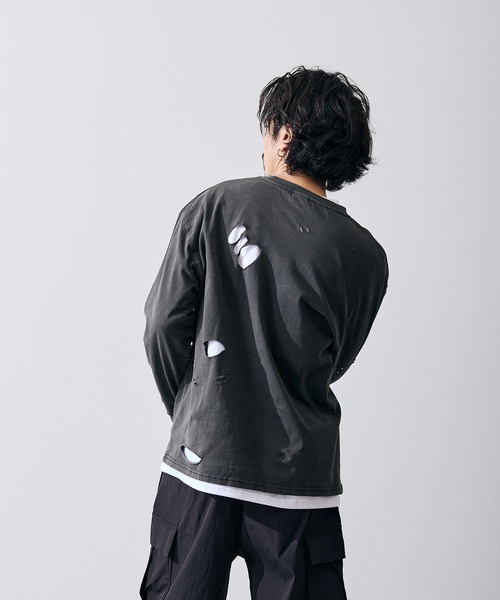 improves(インプローブス)の「フィーチャーロゴ 長袖 グランジ Tシャツ(Tシャツ/カットソー・メンズ・ブラウン/ブラック・X-LARGE/LARGE/MEDIUM/SMALL)」の10枚目の写真