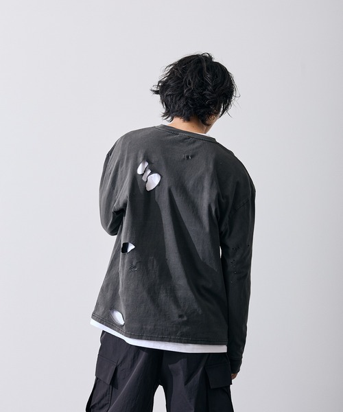 improves(インプローブス)の「フィーチャーロゴ 長袖 グランジ Tシャツ(Tシャツ/カットソー・メンズ・ブラウン/ブラック・X-LARGE/LARGE/MEDIUM/SMALL)」の12枚目の写真