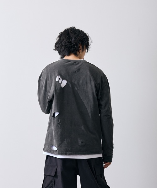 improves(インプローブス)の「フィーチャーロゴ 長袖 グランジ Tシャツ(Tシャツ/カットソー・メンズ・ブラウン/ブラック・X-LARGE/LARGE/MEDIUM/SMALL)」の13枚目の写真