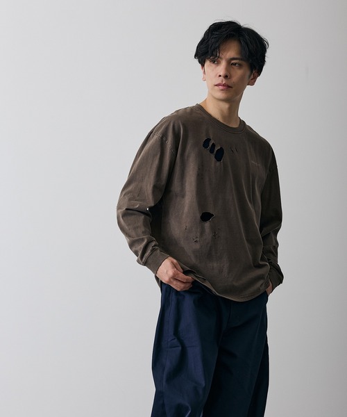 improves(インプローブス)の「フィーチャーロゴ 長袖 グランジ Tシャツ(Tシャツ/カットソー・メンズ・ブラウン/ブラック・X-LARGE/LARGE/MEDIUM/SMALL)」の20枚目の写真