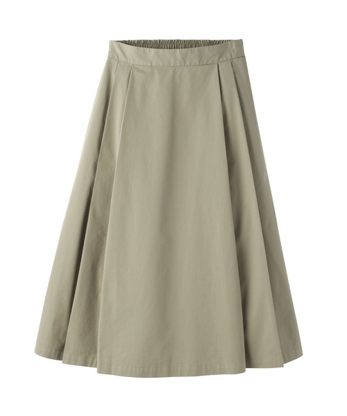 無印良品（ムジルシリョウヒン）の「婦人　高密度ツイル　タックフレアスカート（スカート・レディース・ブラック/ダークネイビー/ベージュ・S/M/L/XL）」の12枚目の写真