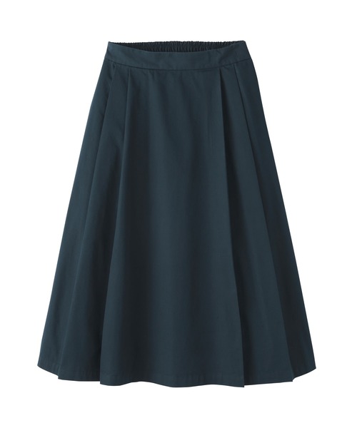 無印良品（ムジルシリョウヒン）の「婦人　高密度ツイル　タックフレアスカート（スカート・レディース・ブラック/ダークネイビー/ベージュ・S/M/L/XL）」の15枚目の写真