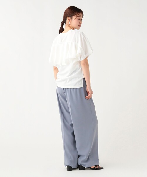 BEAMS HEART(ビームスハート)の「【7/2値下げ】バックラッフル プルオーバー(Tシャツ/カットソー・レディース・オフホワイト/ブラウン/ブラック・FREE)」の5枚目の写真