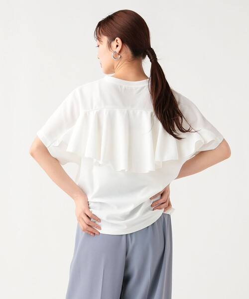 BEAMS HEART(ビームスハート)の「【7/2値下げ】バックラッフル プルオーバー(Tシャツ/カットソー・レディース・オフホワイト/ブラウン/ブラック・FREE)」の6枚目の写真