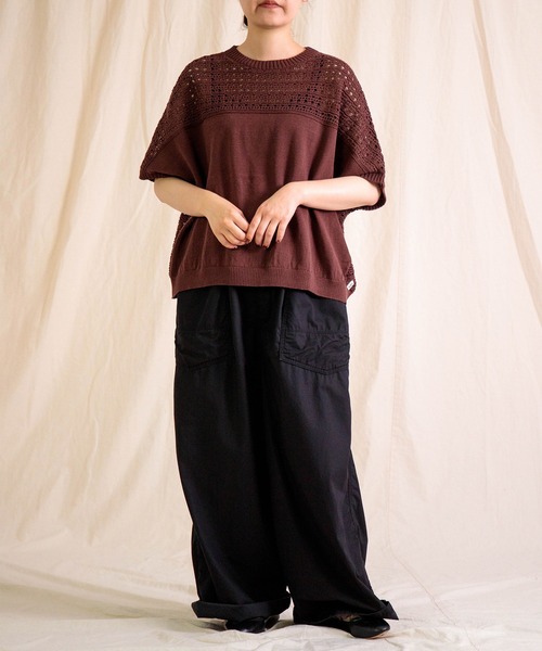 Brocante（ブロカント）の「[Brocante / ブロカント] コットンニット ダンテルプルオーバー（ニット/セーター・レディース・アイボリー/ブラウン/ミント/ブラック・2）」の14枚目の写真