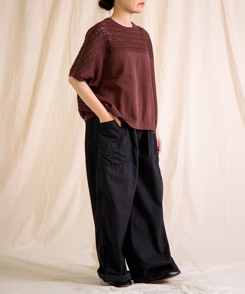 Brocante（ブロカント）の「[Brocante / ブロカント] コットンニット ダンテルプルオーバー（ニット/セーター・レディース・アイボリー/ブラウン/ミント/ブラック・2）」の15枚目の写真