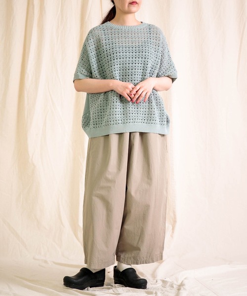Brocante（ブロカント）の「[Brocante / ブロカント] コットンニット ダンテルプルオーバー（ニット/セーター・レディース・アイボリー/ブラウン/ミント/ブラック・2）」の10枚目の写真