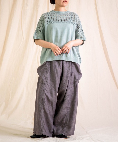 Brocante（ブロカント）の「[Brocante / ブロカント] コットンニット ダンテルプルオーバー（ニット/セーター・レディース・アイボリー/ブラウン/ミント/ブラック・2）」の6枚目の写真