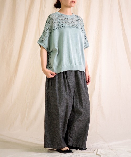 Brocante（ブロカント）の「[Brocante / ブロカント] コットンニット ダンテルプルオーバー（ニット/セーター・レディース・アイボリー/ブラウン/ミント/ブラック・2）」の8枚目の写真