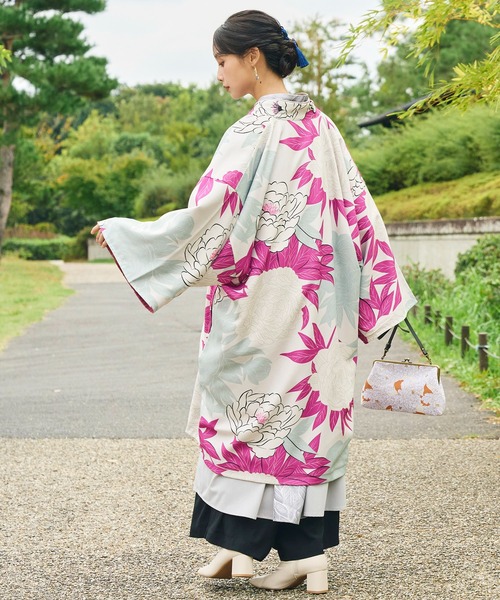 倭物やカヤ（ワモノヤカヤ）の「【倭物やカヤ】花の衣リバーシブル羽織（カーディガン/ボレロ・レディース・その他1/その他2/その他3・FREE）」の3枚目の写真